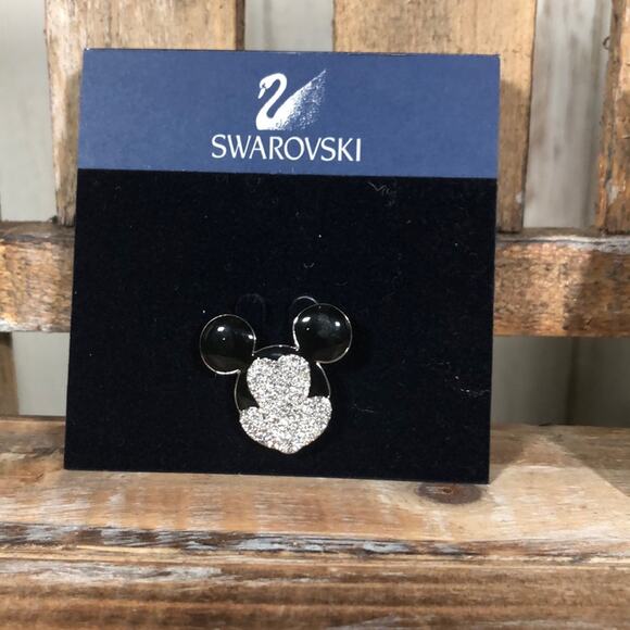 New Swarovski Mickey and Minnie Lapel Pins - Picture 3 of 10